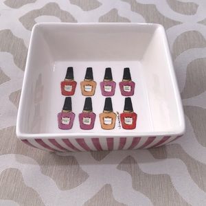 Nail Polish decorative glass dish